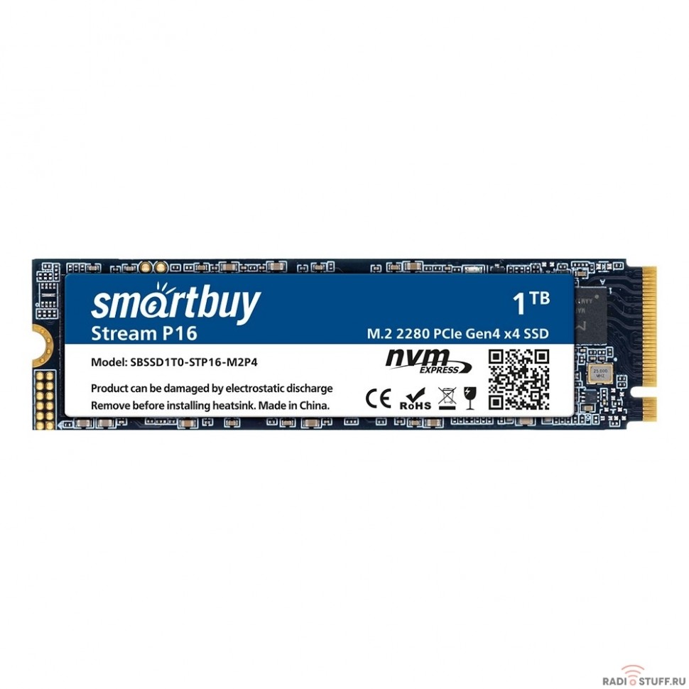 Smartbuy M.2 SSD 1Tb Stream P16 SBSSD1T0-STP16-M2P4 NVMe PCIe4