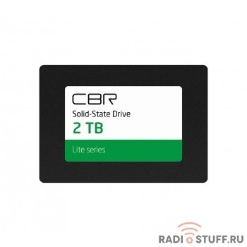 CBR SSD-002TB-2.5-LT22, Внутренний SSD-накопитель, серия "Lite", 2048 GB, 2.5", SATA III 6 Gbit/s, SM2259XT, 3D TLC NAND, R/W speed up to 550/520 MB/s, TBW (TB) 1000