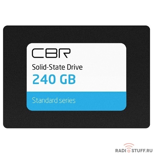 CBR SSD-240GB-2.5-ST21, Внутренний SSD-накопитель, серия "Standard", 240 GB, 2.5", SATA III 6 Gbit/s, Phison PS3111-S11, 3D TLC NAND, R/W speed up to 550/490 MB/s, TBW (TB) 200